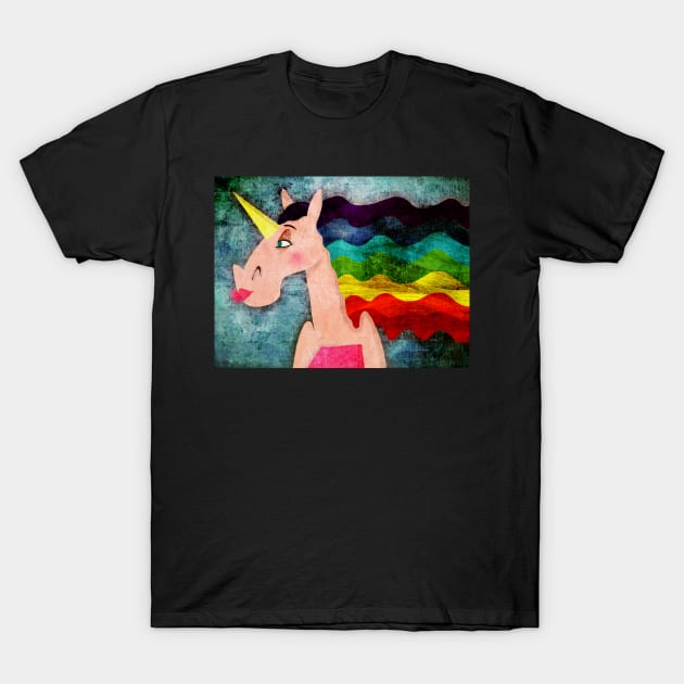 Rainbow Hair Unicorn T-Shirt by Thatssounicorny